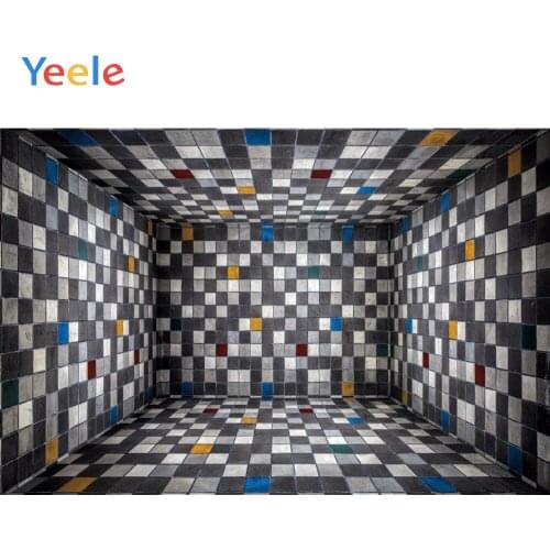 Mosaic Tile Confined Space Wall Deep Well Box Check Photography Backdrops Personalized Photographic Background For Photo Studio