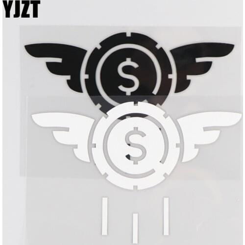 YJZT 14.5×9.5CM I LOVE MONEY Car Sticker Vinyl Decal Funny Art Fashion Cartoon Accessories Black/Silver 4C-0543