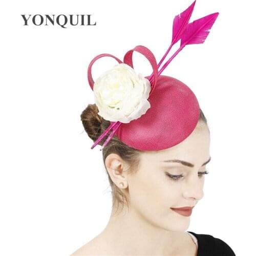 Women Mesh Fascinator Hats Vintage Race Wedding Headpiece Elegant Fedora Cocktail Tea Party Church Hats Hair Clips Accessory