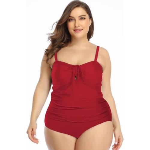 TaoBo Hot Sale Pleated Sling Solid Color One Piece Swimsuit Large Size 4XL Body Suits Swimwear Women Bkini Bathing Suits