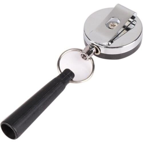 1pc Mini Retractable Stainless Steel Silicone ABS Anti Lost Rope Key Ring Chain Belt Clip FOR Pen Pencil Holder