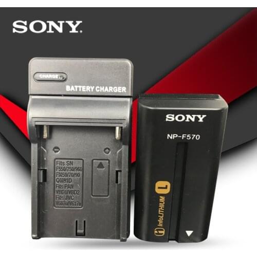 1pcs Sony Original NP-F570 Battery NP F570 F550 F530 NPF570 F550 F530 CCD-SC55 CCD-TRV81 DCR-TRV820K AL-126 AL-160 + Charger