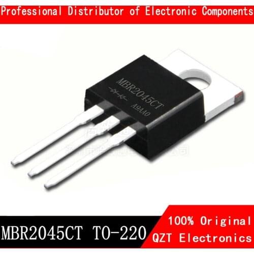10pcs/lot MBR2045CT MBR2045 20A 45V Schottky diode T0-220 original authentic TO-220 In Stock