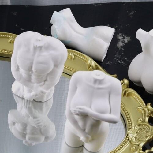 3D Body Candle Mold Silicone DIY Crystal Epoxy Resin Plaster Mold Handicraft Jewelry Decoration Acessories Human Shape Tools