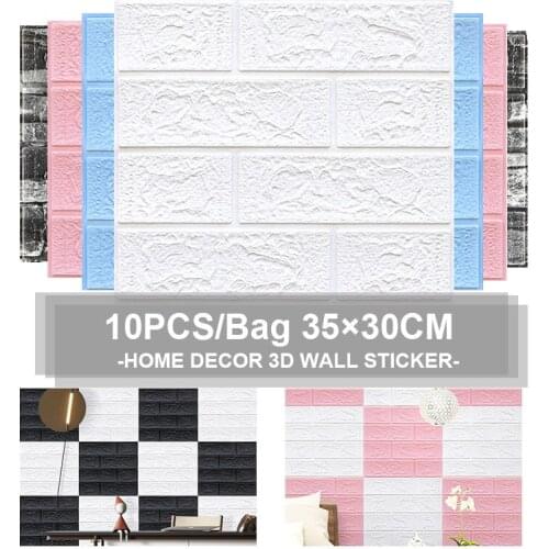 3d Wallpaper Self Adhesive Woodr Grain Wall Sticker Soft Package Kindergarten Walls Decoration Waterproof Foam Wall Sticker
