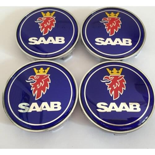 4pcs 56mm 60mm 68mm saab Car Wheel Center Cover Hub Cap Badge Emblem sticker for 9-3 9-5 9-2x 9-5x
