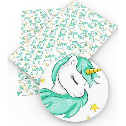 David accessories 20*33cm unicorn Synthetic Leather Fabric DIY Home Textile Decorative Garment knotbow Bags,c3659