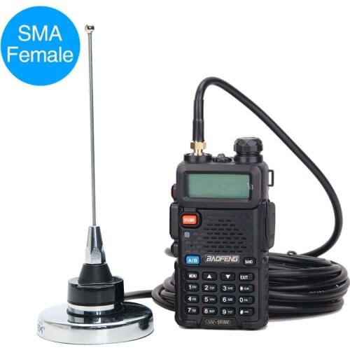 ABBREE OPEK NC-450M SMA-Female UHF 400-520MHZ NMO Antenna for Baofeng BF-888S UV-5R UV-82 UV-9R Plus Walkie Talkie