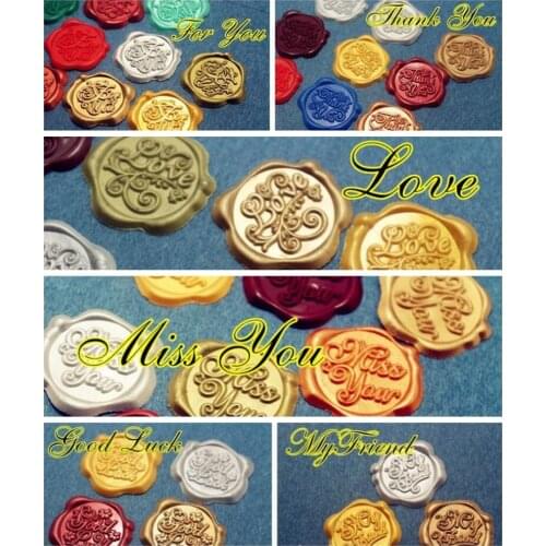 Elegant colored gift packging sealing wax seal stickers stock design 30mm 22 colors