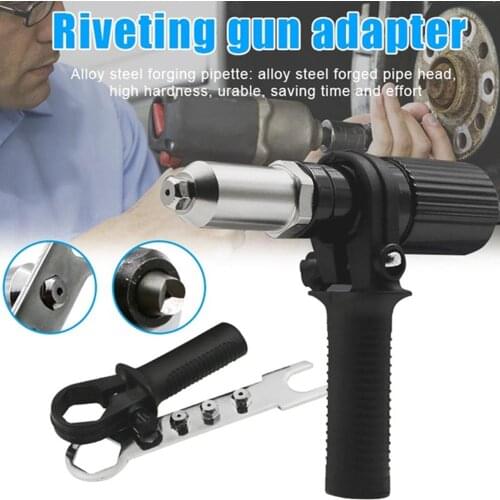Electric Rivet Gun 2.4mm-4.8mm Rivet Nut Gun Drill Adapter Cordless Riveting Tool Insert Nut Pull Rivet Tool