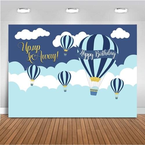 Hot Air Balloon Backdrop for Photography Newborn Children Background for Photo Booth Studio take away Theme Supplies