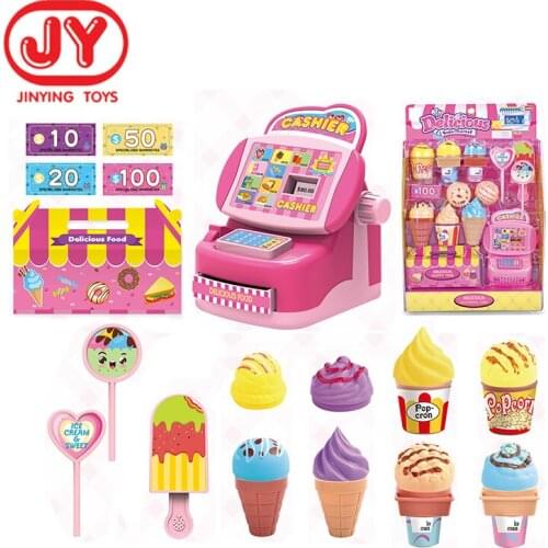 Simulate cosplay Supermarket cash register Toys Play House Educational Toys Tools Baby Early Education Puzzle Toys for Gift Girl