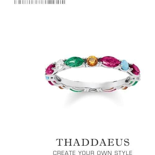 Colorful Stones Royal Ring,Europe Style Bridal Sets Glam Fashion Good Jewelry For Women,2018 Gift In 925 Sterling Silver