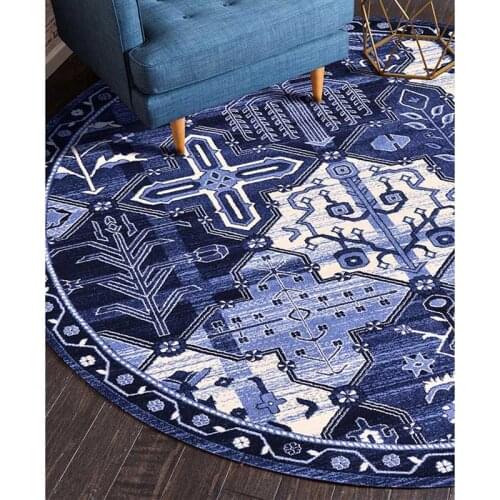 Nordic Style Round Tea Table Area Rugs Living Room Yoga Study Room Bedroom Carpet Non-slip Foot Pads Home Decor