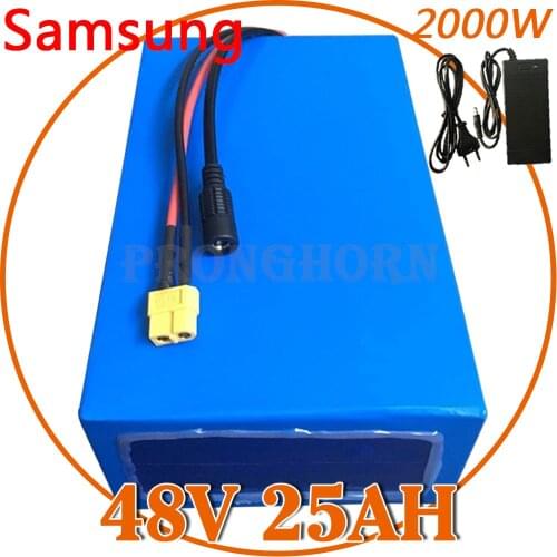 48V 25Ah Electric Bike Battery 48V 30Ah 25Ah 20Ah 18Ah 15Ah 13Ah Lithium Battery Use Samsung Cell 48V 1000W 2000W Ebike Battery
