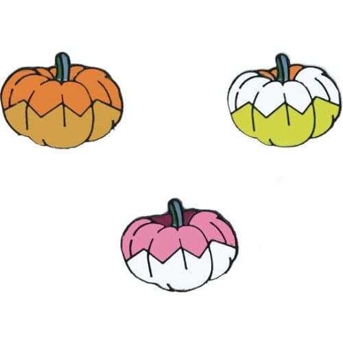 Delicious Cute Pumpkin Metal Enamel Brooch Fashion Cartoon Color Small Pumpkin Badge Pin Fun Trendy Costume Jewelry Gift