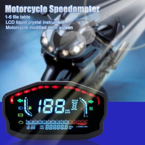 Motorcycle Universal LED LCD Speedometer Digital Backlight Odometer For 1,2,4 Cylinders For BMW Honda Ducati Kawasaki Yamaha