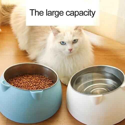 Inclinable Stainless Steel Dog Cat Feeder Water Bowl For Pet Dog Cat Puppy Outdoor Food Dish Pet Neck Protect Bowl