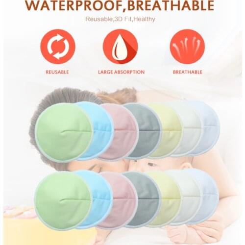 New Soft Bamboo Nursing Pad Washable Reusable Nursing Breast Pad Breastfeeding Pads Absorbent Waterproof Stay Dry Cloth Pad