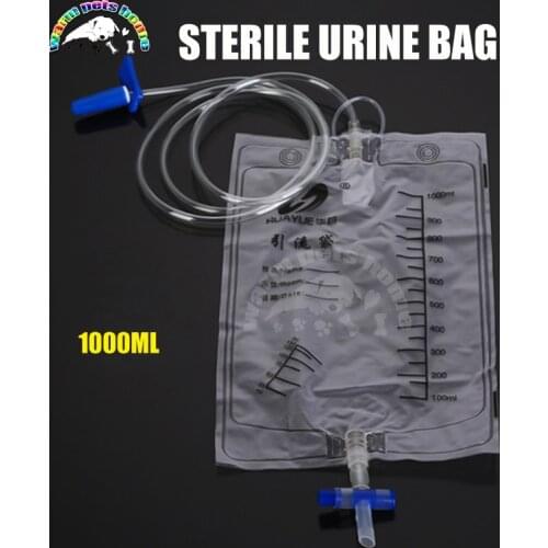 Disposable Sterile Urine Bag Urinary Drainage Bag PVC Urine Collection Bag with Outlet Valves Veterinary Tools
