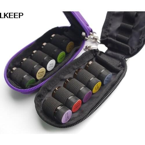 Portable 10 Slot Bottle Essential Oil Case Protects For 3ml Rollers Essential Oils Bag Travel Carrying Cosmetic Bag Cases