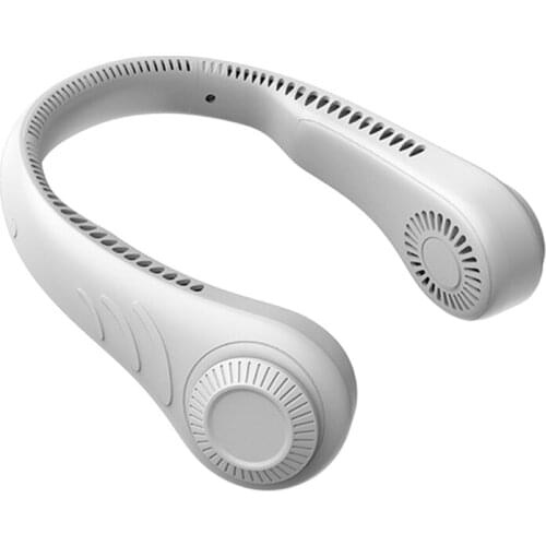 Portable Leafless Hanging Neck Fan,360 Degree Lazy Neckband Fan 78 Surround Air Outlets USB 4000Mah Rechargeable