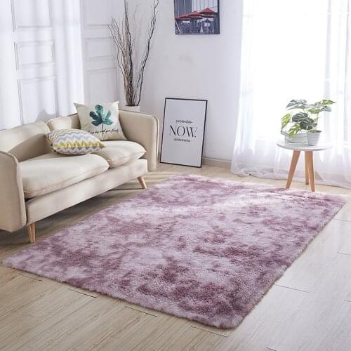 Rainbow Colorful Carpet Fluffy Rugs Tie Dyeing Soft Plush Shaggy Area Rug Anti-Slip Carpets For Living Room Bedroom Floor Mats