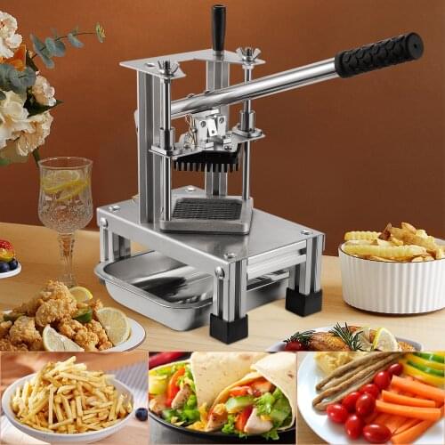French Fries Cutter Commercial Vegetable Fruit Slicer Dicer With 3 Stainless Steel Blades Potatoes Carrots Cucumbers