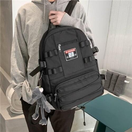 Teenage Girls School Bag for Boys Teen Men Backpacks Women Nylon High College Student Bookbags Preppy Style 2021