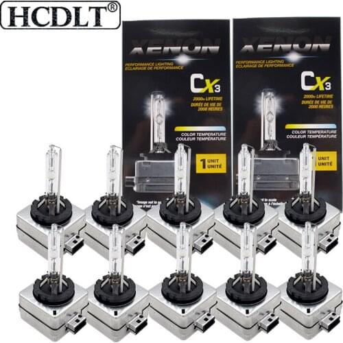 HCDLT 10PCS Super Bright D1S 6000K 4300K 8000K 10000K 5000K D3S Xenon HID Lamp 35W D3S D1R D1S Car Headlight Replacement Bulb