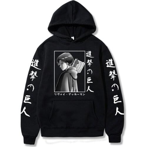 Attack on Titan Hoodie Men Casual Pullover Long Sleeved Sweatshirt Hoodies Tops Male