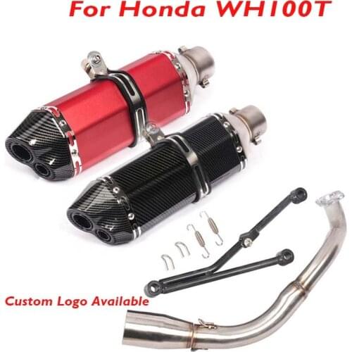 WH100T Motorcycle Exhaust Pipe Muffler Silencer Middle Pipe Connection Tube for Honda WH100T