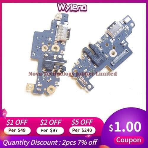 Wyieno 10Pcs/Lot For Redmi Note 8 Pro Charging Port Board Redrice Note8 Pro Charger Flex Cable Phone Parts Dock Microphone Plug
