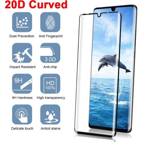 Screen protector 20D Full Cover Phone Glass for Xiaomi Mi 10 Curved Tempered Glass for Xiaomi Mi 10 Ultra Note 10 CC9 Pro