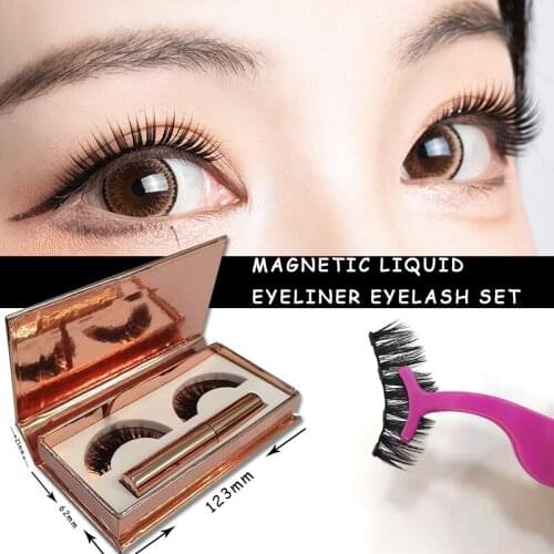 3D handmade liquid eyeliner, magnetic eyelash free eyelash glue, eyelash waterproof and sweat-proof eyeliner makeup tool. Suitab