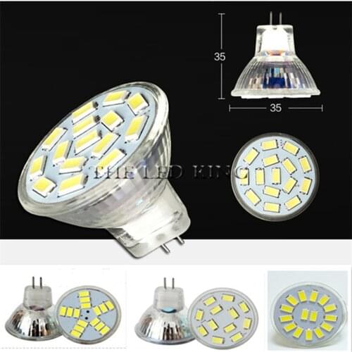 1pcs Dimmable mini MR11 Led Spotlight 5W 7W 5730 SMD 12 15LEDs GU4 AC/DC 12V - 24V glass Lamp Energy Saving Led Spot Light