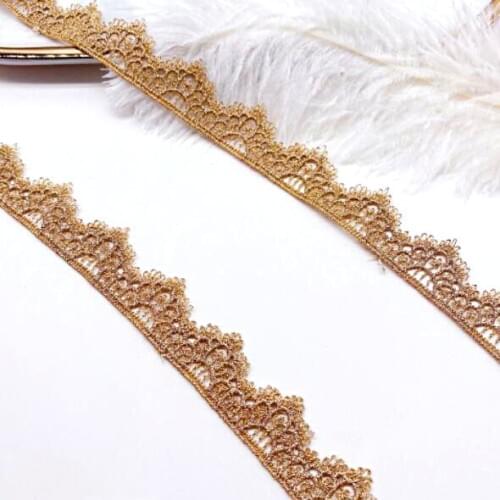 1yard/lot Width:2.2cm Gold Line Lace Water-soluble Embroidery Fashion Wedding Dress Accessories(ss-2093)