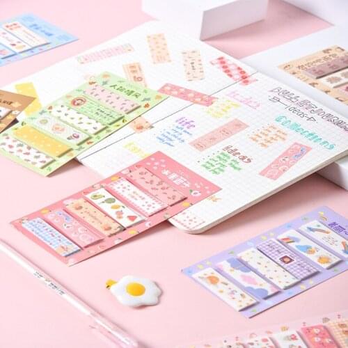 140 sheets/book Post-It Note Cartoon Cute Animal Memo Pad Multi-layer Writing Board Label Kawaii DIY Stationery School Supplie
