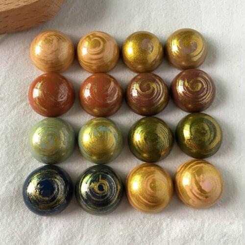5pcs 20mm Art Handmade Cabochon Bead Ring Resin Findings Diy Brooch Patch Charms Crafts Women Earrings Jewelry Making F389