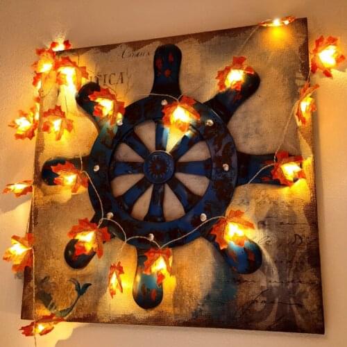 8cm LED Maple Leaf Light String Fairy Garland Christmas Party Wedding Decoration New Year 2022 Gifts Home Decor Christmas Lights