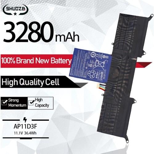 11.1V 3280mAh 36.4Wh AP11D3F AP11D4F Battery For Acer Aspire S3 S3-951 S3-391 MS2346 3ICP5/65/88 3ICP5/67/90 New
