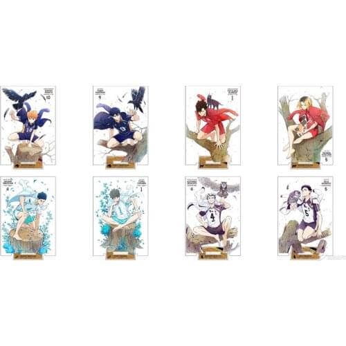 Anime Haikyuu!! Hinata Shoyo Tobio Kageyama Kei Tsukishi Acrylic Figure Stand Display Model Plate Table Decor Rectangle Series