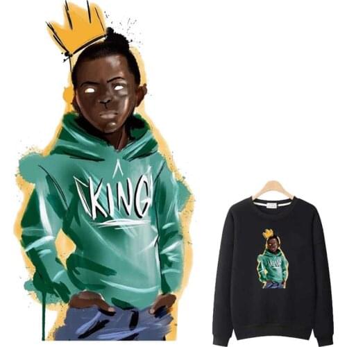 Ruthless Boy Iron-On Transfer For Clothing Applique A-Level Washable T-Shirts Thermoadhesive Patches Fashion Clothes Stickers