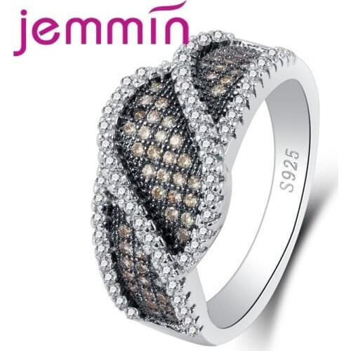 European Style Big Geometeic Rings Luxury CZ 925 Sterling Silver Women Wedding Appointment Party Jewelry Best Lover Gift