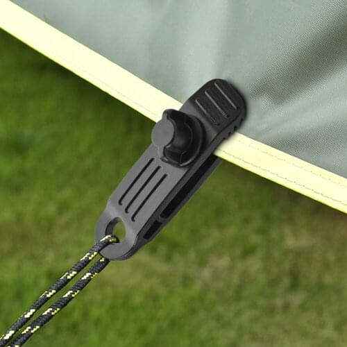 Tarpaulin Tarp Windproof Nylon Snap Clips Outdoor Camp Hiking Tent Canopy Clamp Family Outdoor Camping Accessories