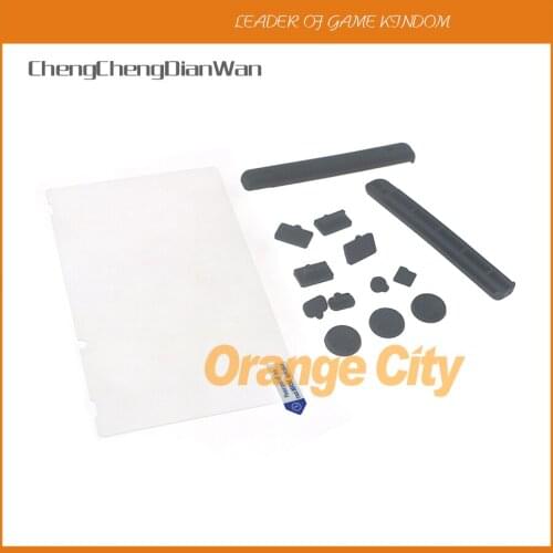 ChengChengDianWan For Switch NS NX Rubber Plug Dust Proof for Nintend Switch Console Screen Protector Tempered Glass 5sets