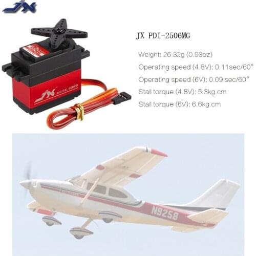 JX PDI-2506MG 25g Metal Gear Digital Coreless Waterproof Servo for RC 450 500 Helicopter Fixed-wing Airplane
