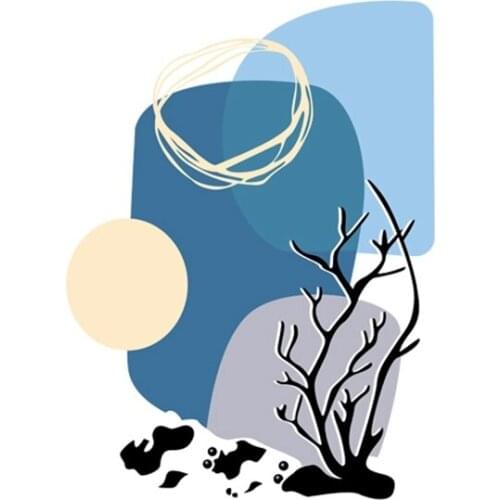 Seabed Plant Color Printing DIY Decoration Boy T-shirt Iron On Transfers T Shirt Thermo Stickers Clothing Patch Applique