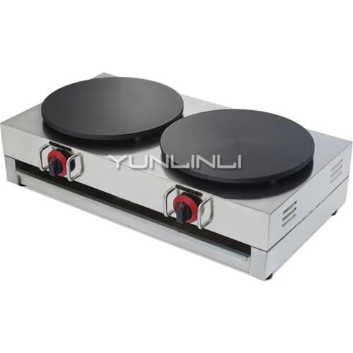 Commercial Double Crepe Maker Gas Burner Pancake Making Machine Gas Crepe Making Machine Pancake Maker NP-596