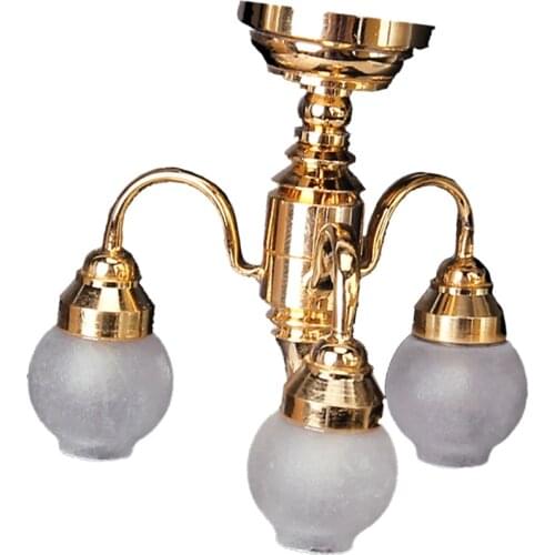 Dollhouse Miniatures 1/12 Scale Doll House Furniture Modern Ceiling Lamp Decorations